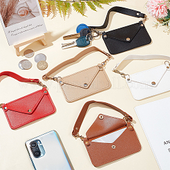 5 шт. 5 цвета искусственной кожи женские мини-сумки-конверты клатч&nbsp;AJEW-WR0001-85