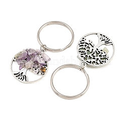 4 ensemble de porte-clés en pierre naturelle&nbsp;KEYC-FH0001-20-1
