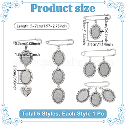 5 pieza de broches de hierro&nbsp;JEWB-UN00012