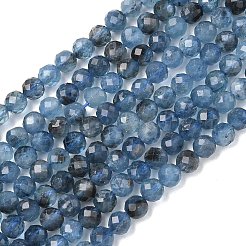 Natürliche teufelsblaue Aquamarin-Perlenstränge&nbsp;G-P629-A02-04