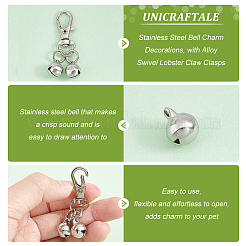 32 шт. украшения в виде колокольчика из нержавеющей стали 304 HJEW-PH01559