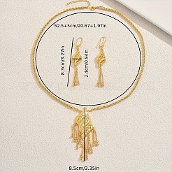 Комплекты из серег и ожерелий с ромбами и кисточками для женщин ZK8353