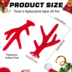 40 stücke 2 arten samt geweih schneemann hand zweig&nbsp;FIND-GF0007-08A