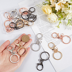 20шт 4 стиля железные с кольцами для ключей из сплава DIY-SP0001-70