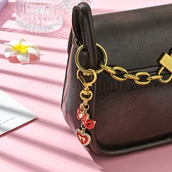 День святого Валентина сердце губа бант сплав эмаль подвеска украшение HJEW-FS00029