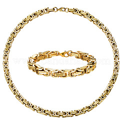 Наборы из цепей и браслетов из нержавеющей стали для мужчин WG722B3-01