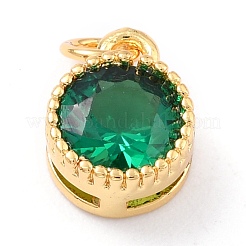 Настоящие 18-каратные позолоченные подвески из латуни с инкрустацией из кубического циркония&nbsp;ZIRC-L100-081G-01