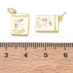 Micro pavé de latón con circonitas cúbicas transparentes y dijes esmaltados&nbsp;CU-CBA01AA-14C-G