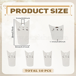 10 шт. подвески в виде котят из нержавеющей стали 201&nbsp;STAS-LP0003-63