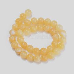 Natürlichen Topas Jade Perlen Stränge&nbsp;G-E266-11A-12mm