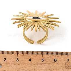 Offene Manschettenringe aus emailliertem Edelstahl 304&nbsp;RJEW-H269-08G