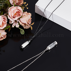 2 шт. 2 стиля ожерелья в виде прозрачных акриловых флаконов духов NJEW-PH0001-38