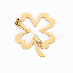 Брошь с открытым клевером JEWB-N007-011G-FF