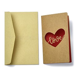 3 jeu de cartes de vœux en papier kraft&nbsp;AJEW-FS0001-27A