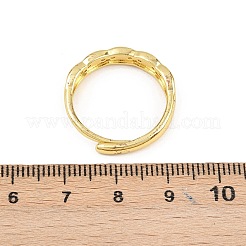 Манжеты из латуни с микро паве кубический цирконий для женщин RJEW-Z113-36G