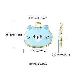 16шт 8 цвета подвески из окрашенного сплава&nbsp;FIND-FS0001-97