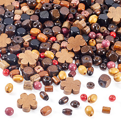 360шт 18 вида деревянных бусин WOOD-TA0002-75