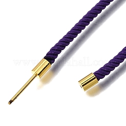 Herstellung von Halsketten aus 3 mm rundem Nylon-Mailand-Kordel&nbsp;NJEW-H091-01G-23
