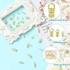 30шт. 3 стиля латунный наконечник шнура&nbsp;FIND-CJ0004-61