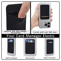4 porte-cartes de téléphone auto-adhésif en tissu élastique pour l'arrière du téléphone&nbsp;OFST-CN0001-01
