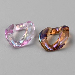 Переливающиеся радужные акриловые соединительные кольца&nbsp;TACR-WH0001-83