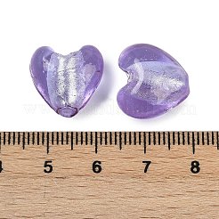 Ручная серебряная фольга стеклянные бусины Lampwork&nbsp;LAMP-Q005-06A