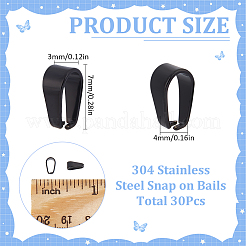 30 шт. защелкивающиеся дужки из нержавеющей стали 304 STAS-SC0007-70E