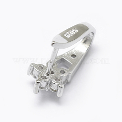 Антикоррозийное родиевое покрытие 925 стерлинговое серебро микропаве кубические цирконии подвески баилы STER-P034-54P