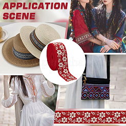 10 ярд полиэфирные ленты с вышивкой в этническом стиле&nbsp;OCOR-FG0002-24A