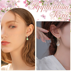 20 шт. 2 стиля крючков для сережек из нержавеющей стали 304 со стразами&nbsp;STAS-BBC0007-16B