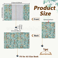 Обложка для книги из полиэстера с закладкой из веревки OFST-WH0012-001