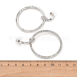 Boucles d'oreilles pendantes en alliage et strass cristal&nbsp;LS-EJEW-G467-01P-01