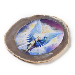 Печатный орнамент из кусочков натурального агата DJEW-M011-02G