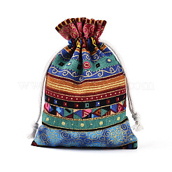 Сумки для хранения из хлопка и льна в этническом стиле ABAG-N008-10x14-B01