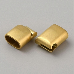 316ステンレススチール製のマグネット留め具と接着端  長方形  マットゴールドカラー  29x14.5x8.5mm  穴：12.5x6mm&nbsp;STAS-WH0036-23MG