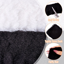 2 рулон 2-х цветных тканей из полиэстера и хлопка с добавлением кроличьей шерсти DIY-TA0012-64