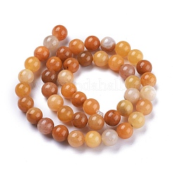 Природный Топаз нефрита бисер нитей G-K410-08-8mm