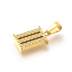 Ионное покрытие (ip) 304 нержавеющая сталь микропаве кубический цирконий подвески&nbsp;STAS-H228-02G-03