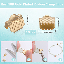 100 шт. обжимные концы ленты из нержавеющей стали 304 STAS-BBC0005-24