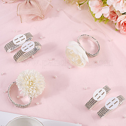 Пластиковые и стразы эластичные браслеты AJEW-WH20064-05