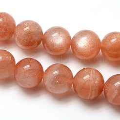 Природных драгоценных камней Sunstone нити круглый шарик G-O017-6mm-16