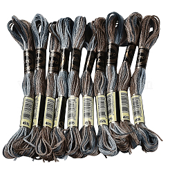 10 моток двухслойной полиэфирной нити для вышивания&nbsp;OCOR-CY0002-99E