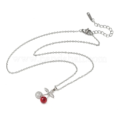 Collares con colgantes de latón y circonita cúbica&nbsp;SA-CBA7E55-03P-01