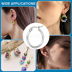 30 paire de boucles d'oreilles créoles en acier inoxydable 304&nbsp;EJEW-PH0001-37