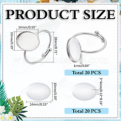 DIY-Sets zur Herstellung ovaler Fingerringe&nbsp;DIY-ME0002-65