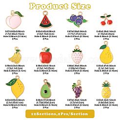 24шт 12 стиля подвески из сплава с эмалью&nbsp;ENAM-FS0003-41