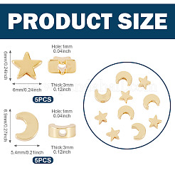 10шт 2 стиля латунные бусины&nbsp;KK-TA0003-27