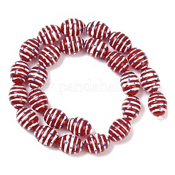 Стеклянные бусины из искусственного нефрита GLAA-L051-02F