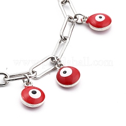 Braccialetti di fascino dello smalto della lega del malocchio&nbsp;BJEW-JB05443-01