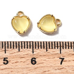 Сердце латунные амулеты KK-D024-02C-G